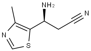 (3S)-3-AMINO-3-(4-METHYL(1,3-THIAZOL-5-YL))PROPANENITRILE 结构式