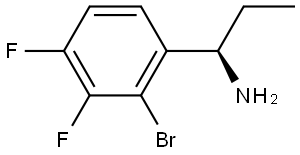 (1R)-1-(2-BROMO-3,4-DIFLUOROPHENYL)PROPYLAMINE,1344615-34-4,结构式