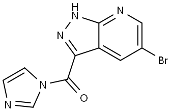 (5-bromo-1H-pyrazolo[3,4-b]pyridin-3-yl)(1H-imidazol-1-yl)methanone,1346169-39-8,结构式