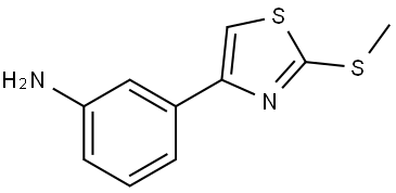 3-(2-methylsulfanyl-1,3-thiazol-4-yl)aniline Struktur