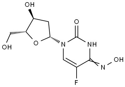 5-fluoro-N(4)-hydroxy-2'-deoxycytidine 化学構造式