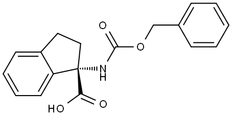 (S)-1-(((benzyloxy)carbonyl)amino)-2,3-dihydro-1H-indene-1-carboxylic acid Structure