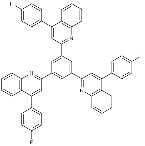 Quinoline, 2,2′,2′′-(1,3,5-benzenetriyl)tris[4-(4-fluorophenyl)- Structure