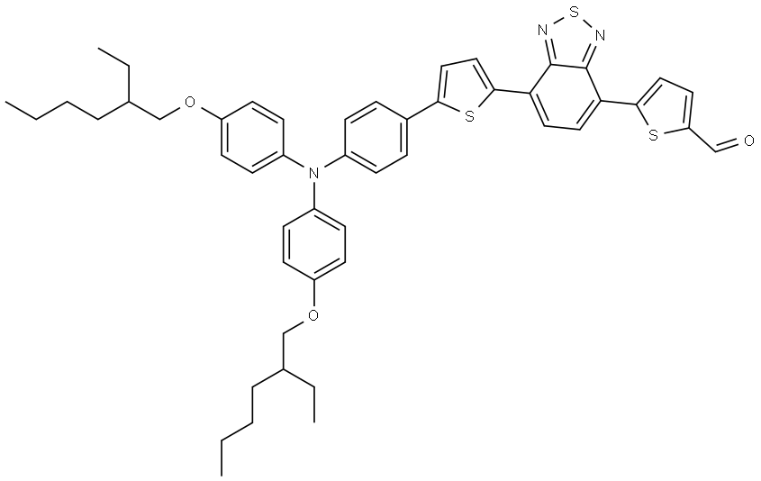 5-(7-(5-(4-(bis(4-(2-ethylhexyloxy)phenyl)amino)phenyl)thiophen-2-yl)benzo[c][1,2,5]thiadiazol-4-yl)thiophene-2-carbaldehyde|5-(7-(5-(4-(BIS(4-(2-ETHYLHEXYLOXY)PHENYL)AMINO)PHENYL)THIOPHEN-2-YL)BENZO[C][1,2,5]THIADIAZOL-4-YL)THIOPHENE-2-CARBALDEHYDE