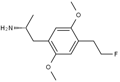 (S)-1-(4-(2-fluoroethyl)-2,5-dimethoxyphenyl)propan-2-amine 化学構造式