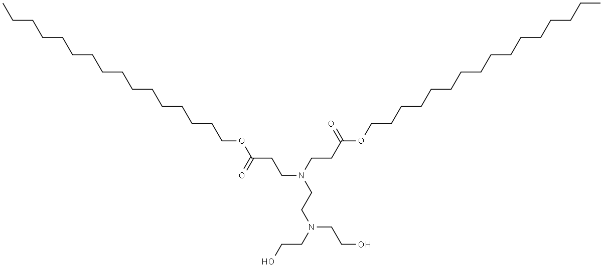 dihexadecyl 3,3'-((2-(bis(2-hydroxyethyl)amino)ethyl)azanediyl)dipropanoate Structure