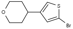 2-Bromo-4-(4-tetrahydropyranyl)thiophene,1353853-60-7,结构式