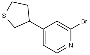 2-Bromo-4-(tetrahydrothiophen-3-yl)pyridine Struktur