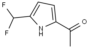 1-(5-(difluoromethyl)-1H-pyrrol-2-yl)ethan-1-one Structure