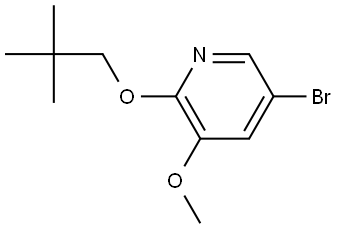 5-Bromo-2-(2,2-dimethylpropoxy)-3-methoxypyridine Structure