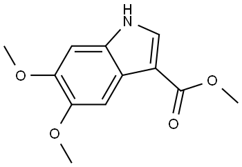 methyl 5,6-dimethoxy-1H-indole-3-carboxylate 结构式