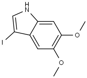 3-iodo-5,6-dimethoxy-1H-indole 结构式