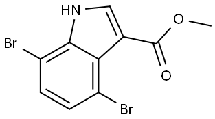 methyl 4,7-dibromo-1H-indole-3-carboxylate 结构式