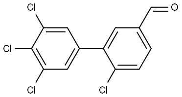 3',4',5',6-Tetrachloro[1,1'-biphenyl]-3-carboxaldehyde Struktur