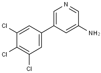 5-(3,4,5-Trichlorophenyl)-3-pyridinamine 结构式