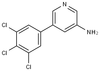 5-(3,4,5-Trichlorophenyl)-3-pyridinamine,1361499-57-1,结构式