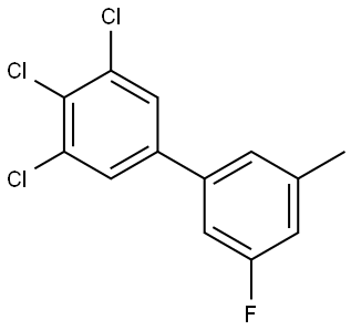 3,4,5-Trichloro-3'-fluoro-5'-methyl-1,1'-biphenyl Structure