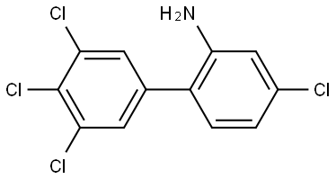 3',4,4',5'-Tetrachloro[1,1'-biphenyl]-2-amine Structure