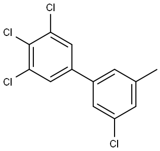 3,3',4,5-Tetrachloro-5'-methyl-1,1'-biphenyl Struktur