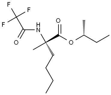 (S)-(R)-sec-butyl 2-methyl-2-(2,2,2-trifluoroacetamido)hexanoate Struktur