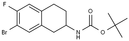 tert-butyl (7-bromo-6-fluoro-1,2,3,4-tetrahydronaphthalen-2-yl)carbamate Structure