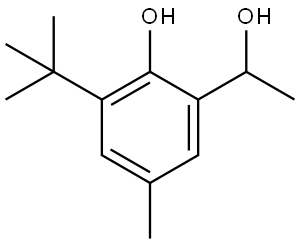 3-(1,1-Dimethylethyl)-2-hydroxy-α,5-dimethylbenzenemethanol,1367861-76-4,结构式