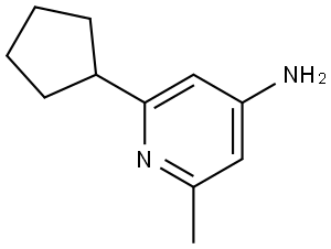 2-cyclopentyl-6-methylpyridin-4-amine Structure