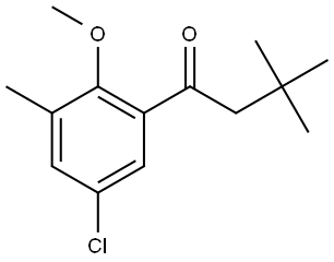 1-(5-Chloro-2-methoxy-3-methylphenyl)-3,3-dimethyl-1-butanone Struktur