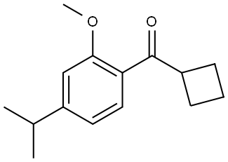 Cyclobutyl[2-methoxy-4-(1-methylethyl)phenyl]methanone 结构式