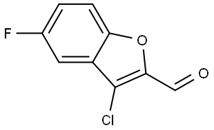 3-chloro-5-fluorobenzofuran-2-carbaldehyde Structure