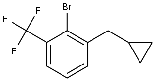 2-Bromo-1-(cyclopropylmethyl)-3-(trifluoromethyl)benzene 结构式