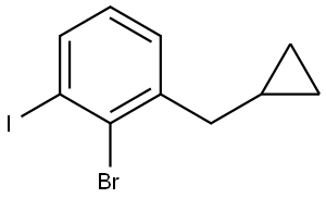 2-bromo-1-(cyclopropylmethyl)-3-iodobenzene 结构式