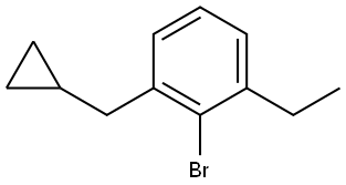 2-bromo-1-(cyclopropylmethyl)-3-ethylbenzene Struktur