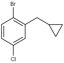 1-Bromo-4-chloro-2-(cyclopropylmethyl)benzene Structure