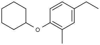 1-(Cyclohexyloxy)-4-ethyl-2-methylbenzene Struktur