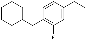 1-(Cyclohexylmethyl)-4-ethyl-2-fluorobenzene Struktur