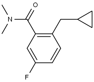 2-(cyclopropylmethyl)-5-fluoro-N,N-dimethylbenzamide,1369918-07-9,结构式