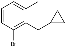 1-bromo-2-(cyclopropylmethyl)-3-methylbenzene Struktur