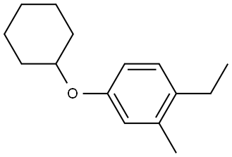 4-(Cyclohexyloxy)-1-ethyl-2-methylbenzene 结构式