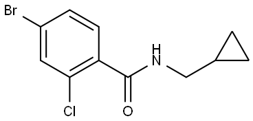 4-bromo-2-chloro-N-(cyclopropylmethyl)benzamide 结构式