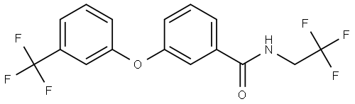 N-(2,2,2-Trifluoroethyl)-3-[3-(trifluoromethyl)phenoxy]benzamide Structure