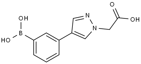 1H-Pyrazole-1-acetic acid, 4-(3-boronophenyl)- Structure