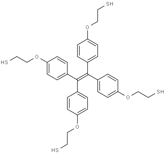 1,1,2,2-tetrakis[4-(2-mercaptoethoxy)phenyl]ethene 结构式