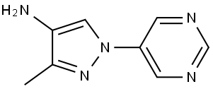 3-methyl-1-(pyrimidin-5-yl)-1H-pyrazol-4-amine Structure