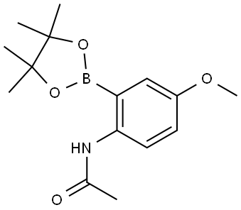N-(4-methoxy-2-(4,4,5,5-tetramethyl-1,3,2-dioxaborolan-2-yl)phenyl)acetamide 结构式