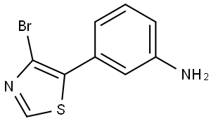 4-Bromo-5-(3-aminophenyl)thiazole Struktur