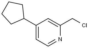 2-(氯甲基)-4-环戊基吡啶, 1378677-82-7, 结构式