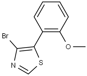 4-Bromo-5-(2-methoxyphenyl)thiazole 结构式