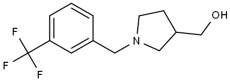 (1-(3-(trifluoromethyl)benzyl)pyrrolidin-3-yl)methanol 结构式