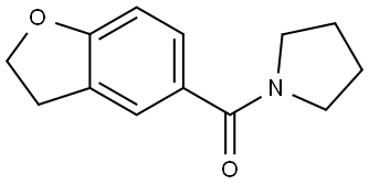 (2,3-dihydrobenzofuran-5-yl)(pyrrolidin-1-yl)methanone 结构式